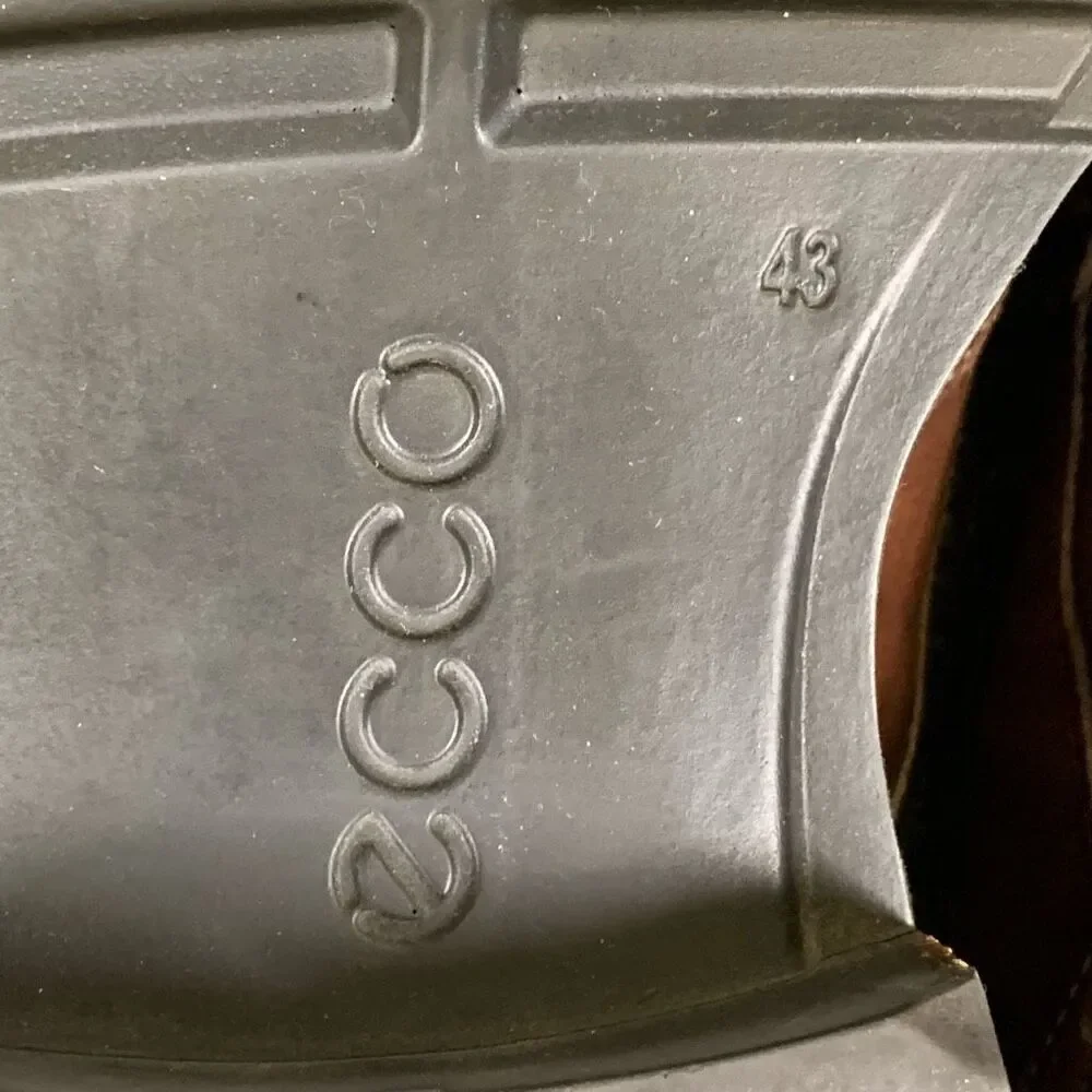 Ecco Men’s Size 43 Lace Up Vitrus Dress Shoes Cognac Brown Leather Round Toe - Picture 3 of 12